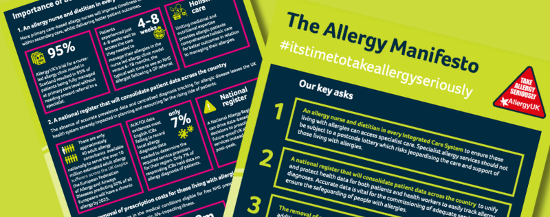 Allergy UK’s Election Manifesto Calls